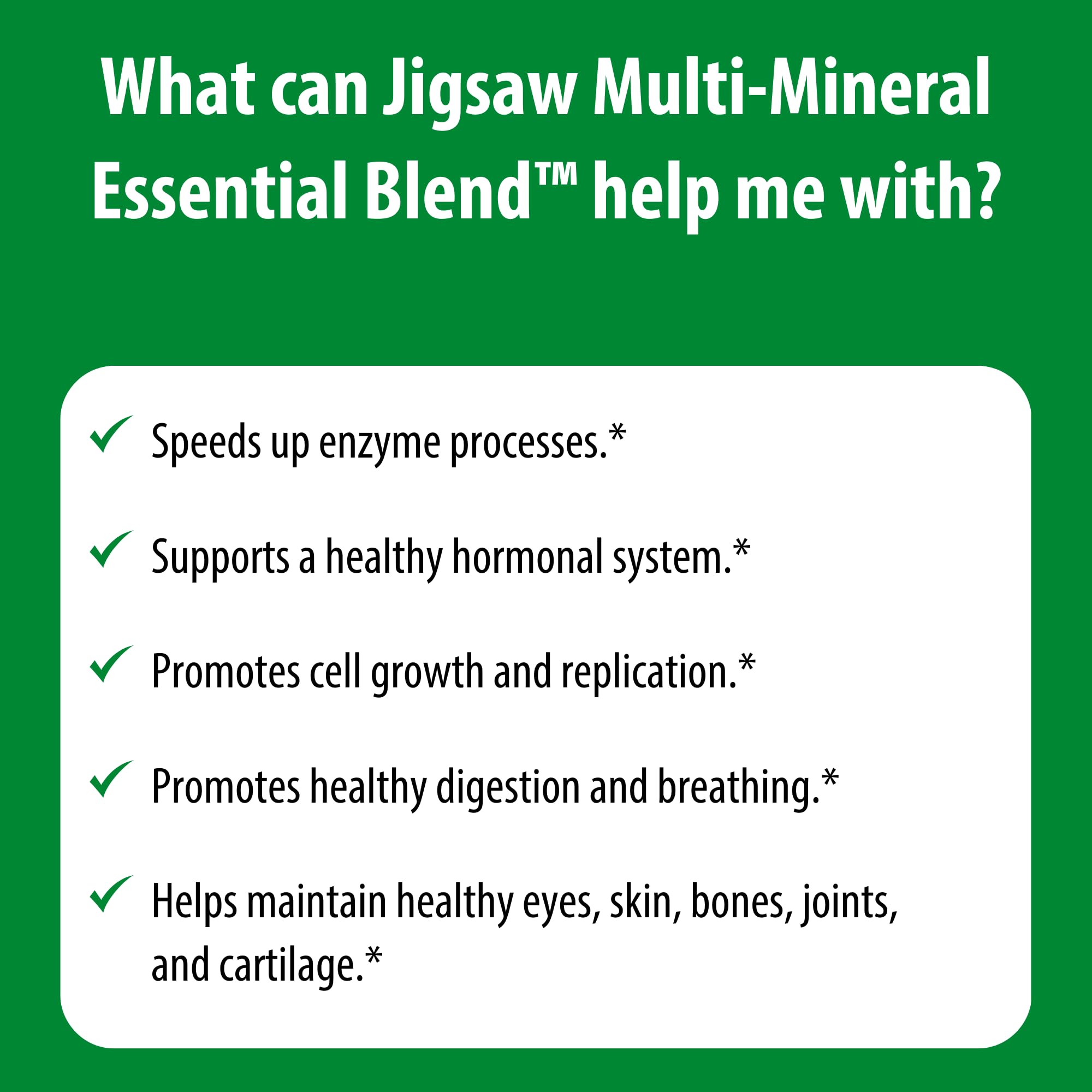 Jigsaw Health Multi-Mineral Essential Blend 50g capsules with a glass of water