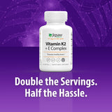 Jigsaw Health Vitamin E & K2 supplement bottle side view