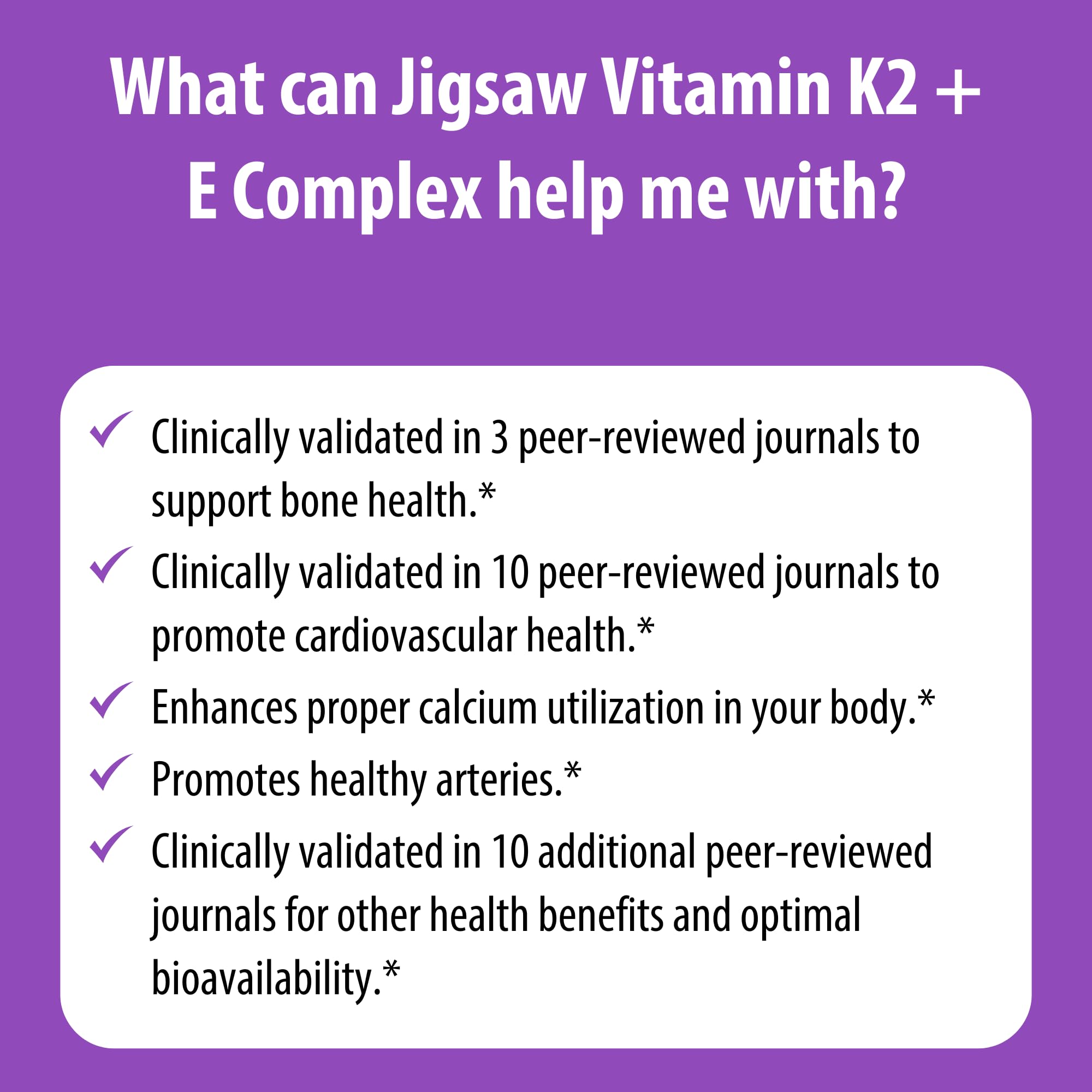 Jigsaw Health Vitamin E & K2 supplement with packaging