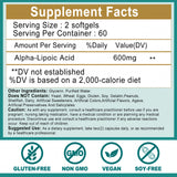 JINGYAT Alpha Lipoic Acid softgels on a wooden table