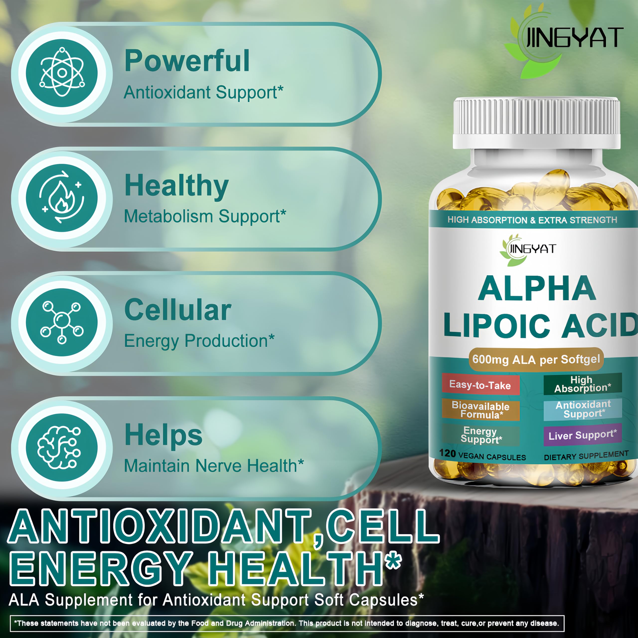 JINGYAT Alpha Lipoic Acid softgels packaging