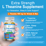 JINGYAT L-Theanine Softgels side view with dosage information