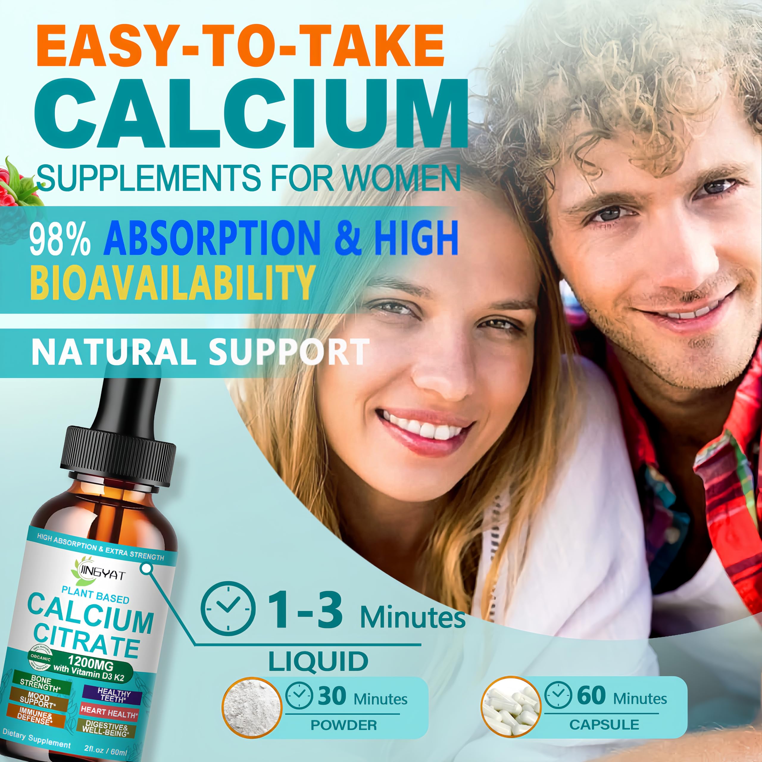 JINGYAT Liquid Calcium Drops 1200mg ingredients list