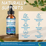 JINGYAT Liquid Magnesium Glycinate 400mg bottle side view