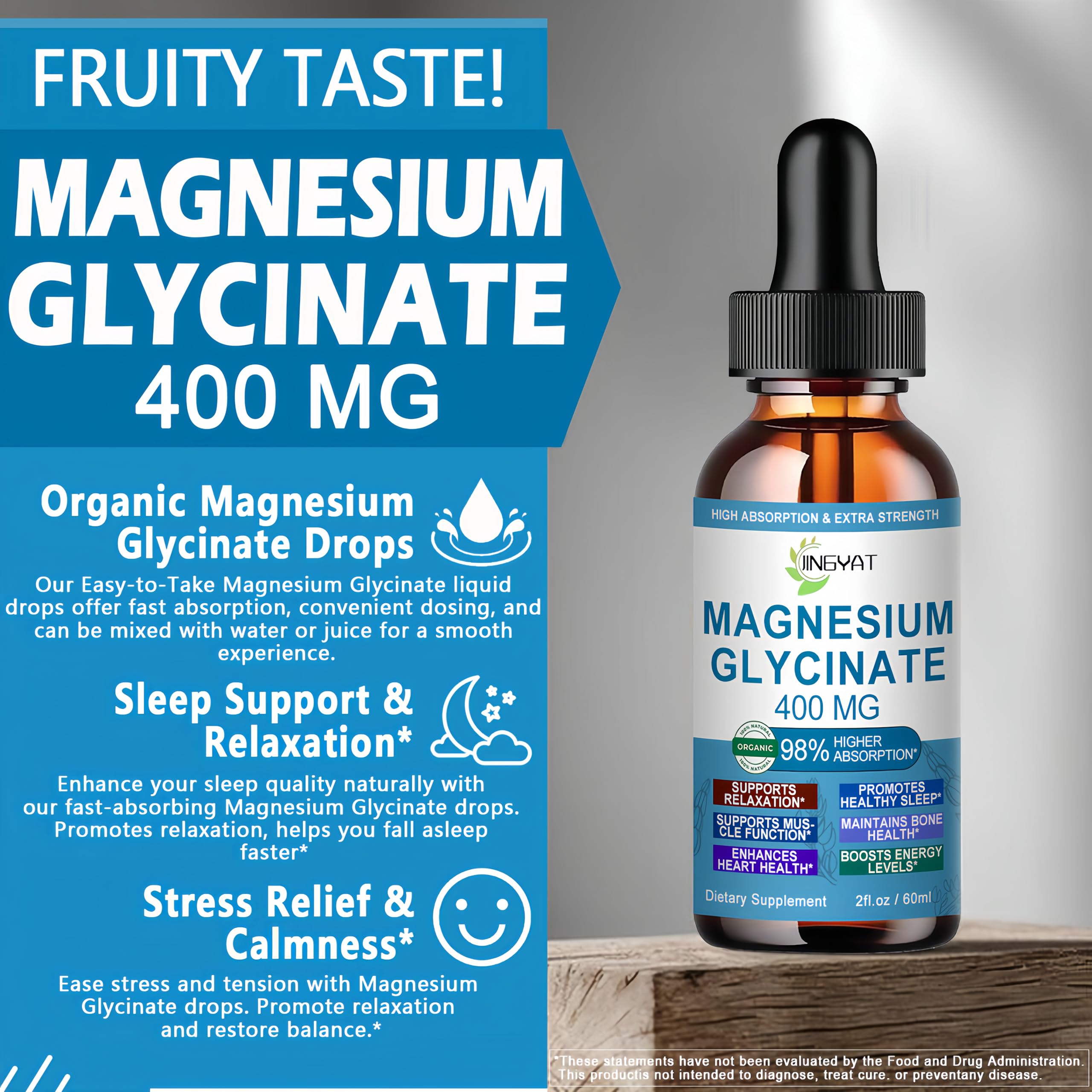 JINGYAT Liquid Magnesium Glycinate 400mg packaging