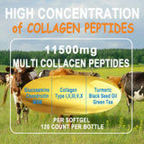 JINGYAT Multi Collagen Peptides Softgels back view with ingredient list