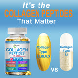 JINGYAT Multi Collagen Peptides Softgels displayed with other health supplements