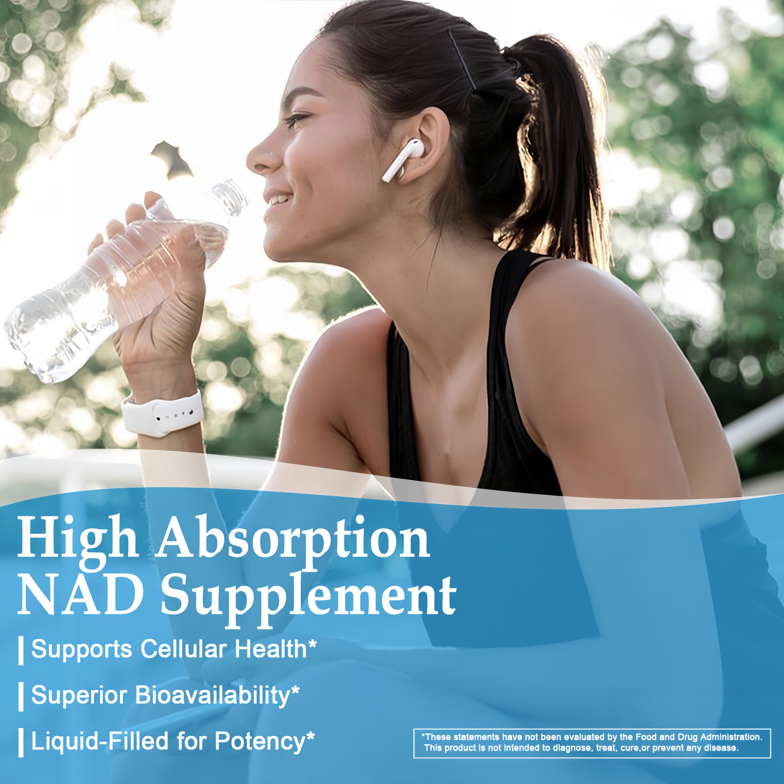 JINGYAT NAD Resveratrol Supplement bottle side view