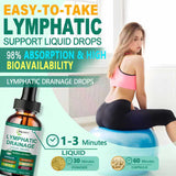 JINGYAT Organic Lymphatic Drainage Drops packaging with ingredients list