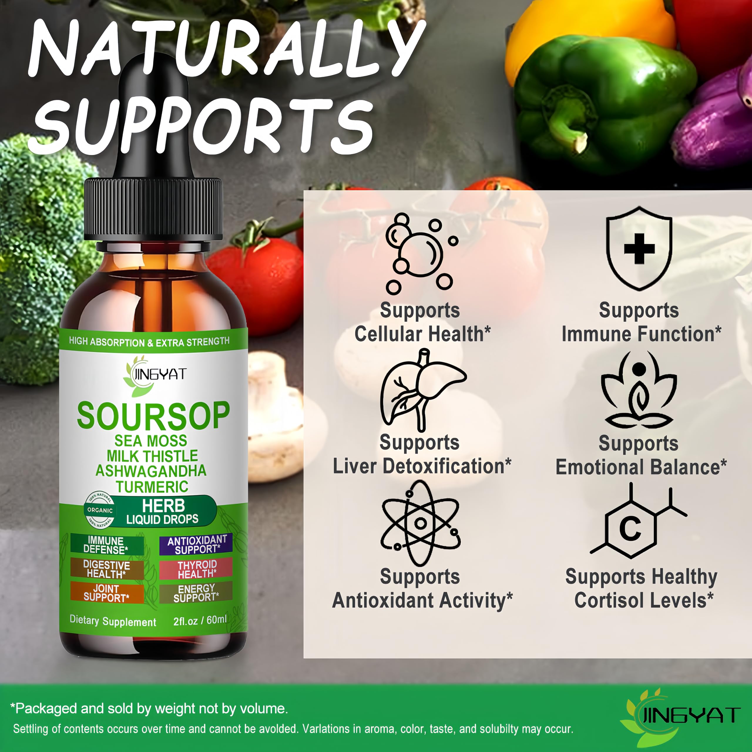 JINGYAT Soursop Liquid Drops with a dropper