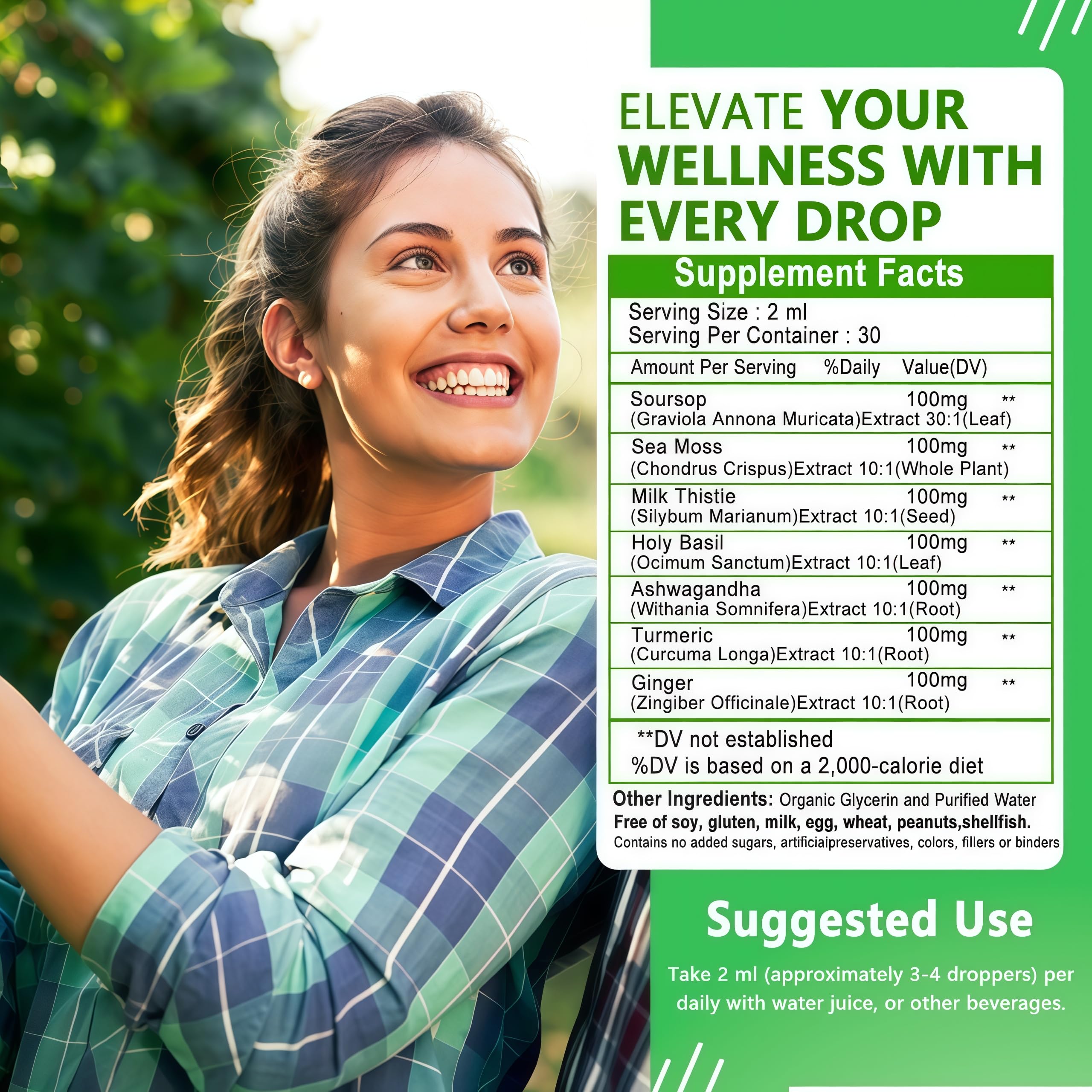 JINGYAT Soursop Liquid Drops with tropical fruit background