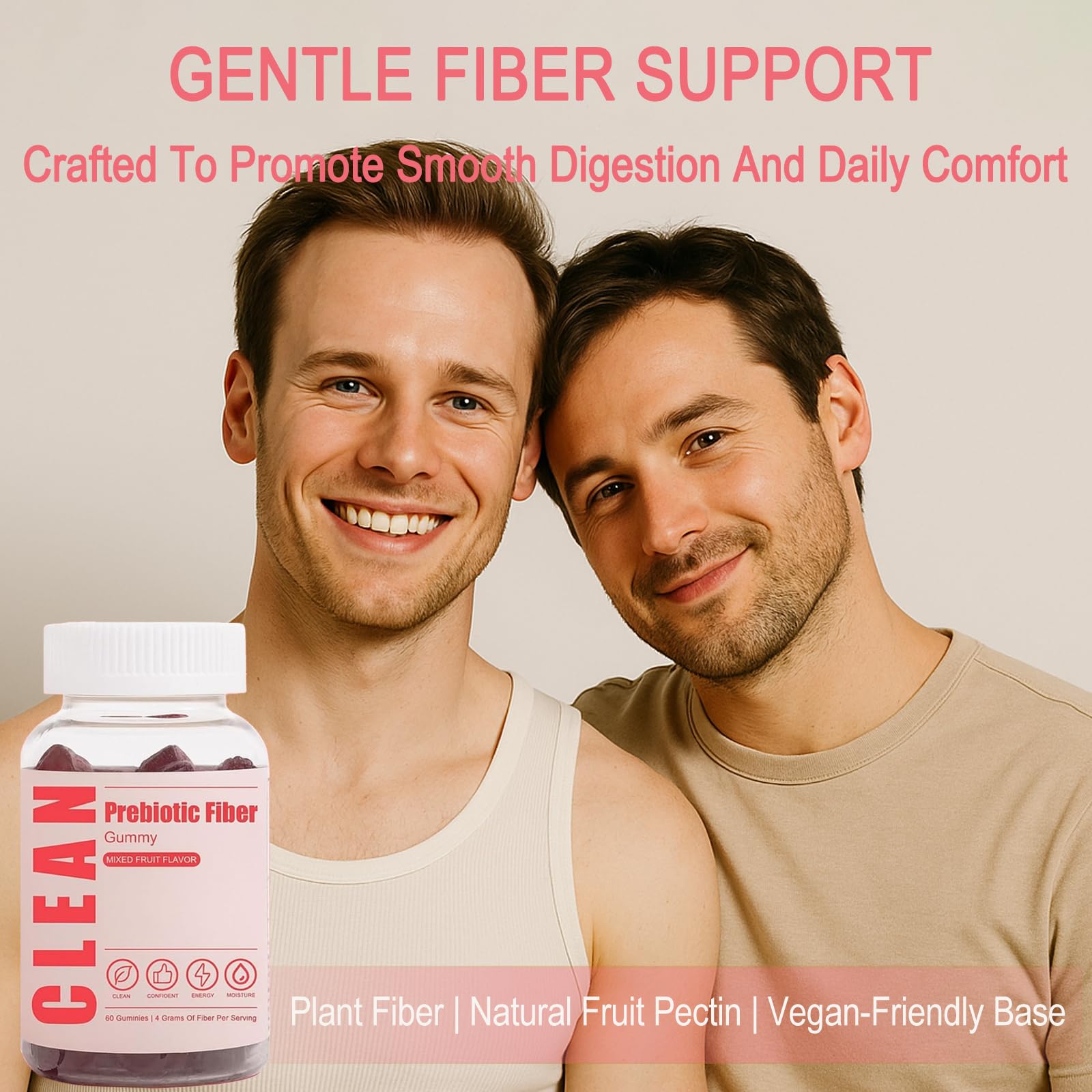 JINMAO Clean Prebiotic Fiber Gummies 200g side view