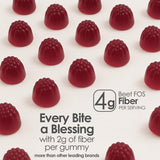 JINMAO Clean Prebiotic Fiber Gummies 200g with glass of water
