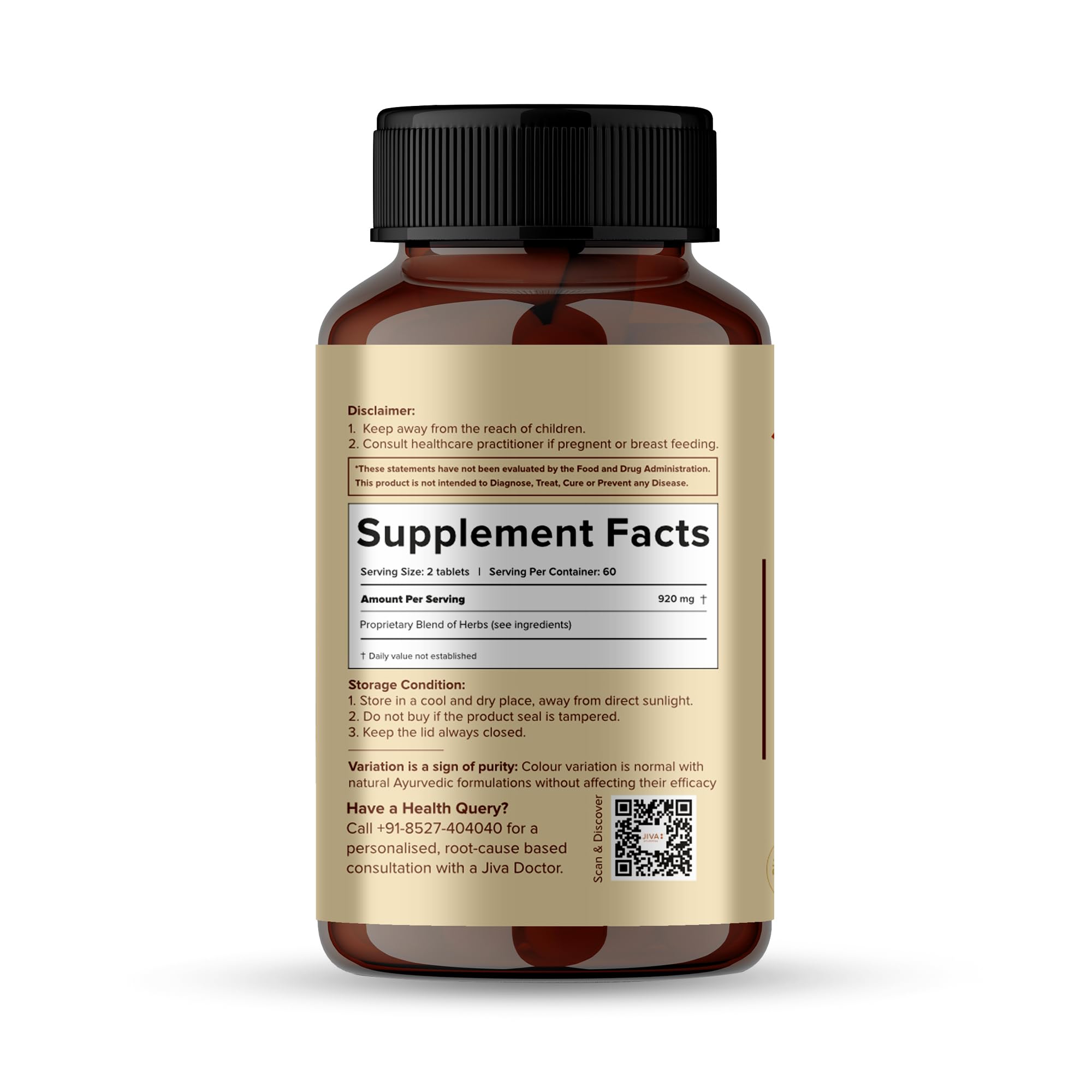Jiva Ayurveda Sleep Well Plus 120 Tablets packaging