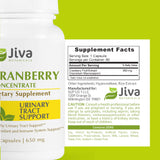 Jiva Botanicals Cranberry Capsules with measuring spoon