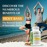 Jiva Botanicals Holy Basil Capsules 1100mg capsules on a table