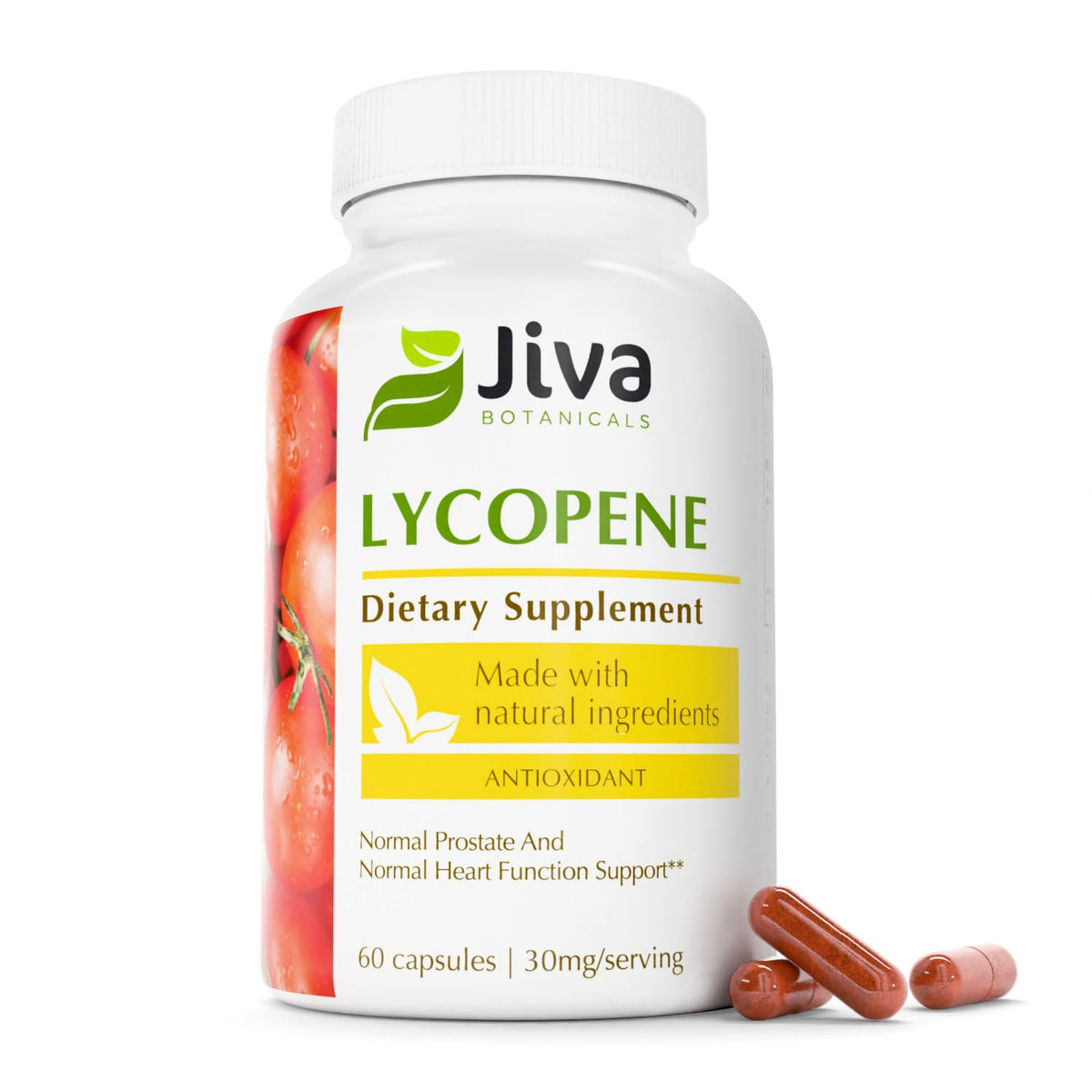 Jiva Botanicals Lycopene Supplement 30mg bottle front view