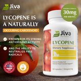 Jiva Botanicals Lycopene Supplement 30mg bottle side view