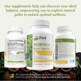Jiva Botanicals Moringa Powder Capsules with fresh Moringa leaves