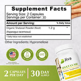 Jiva Botanicals Shatavari Capsules on a wooden table