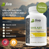 Jiva Botanicals Shilajit Capsules 700mg bottle with label