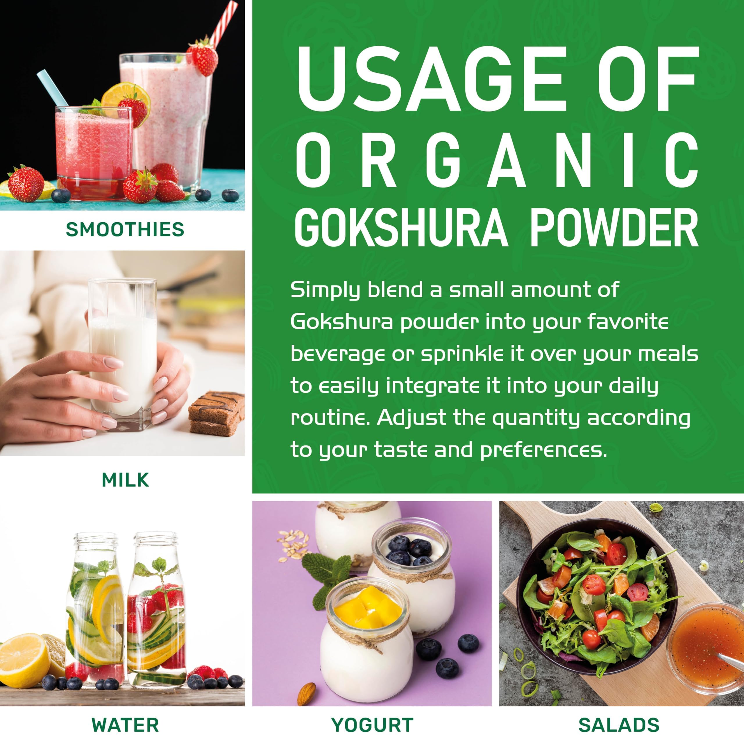 Jiva Organics Gokshura Powder nutritional information