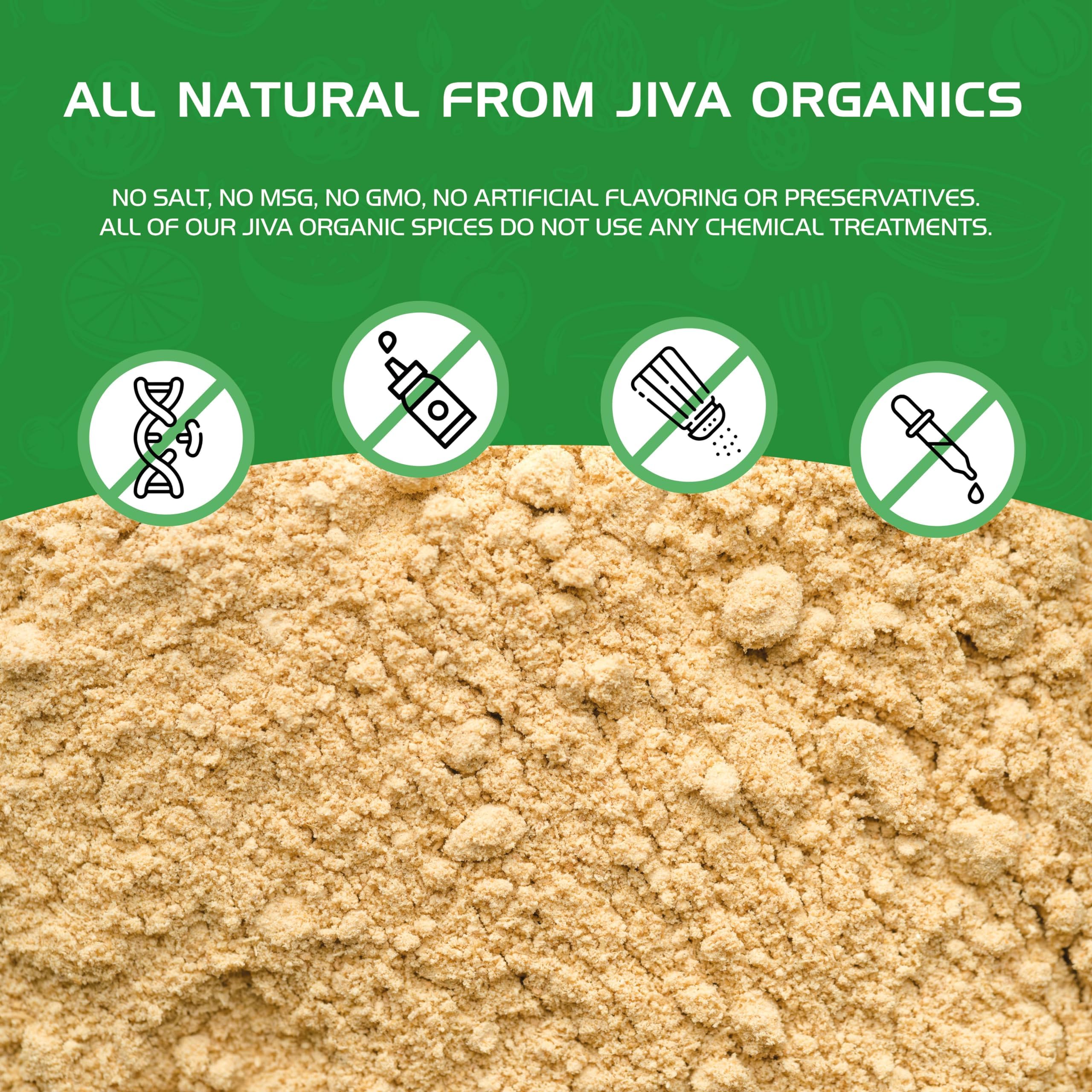 Jiva Organics Gokshura Powder on a wooden table
