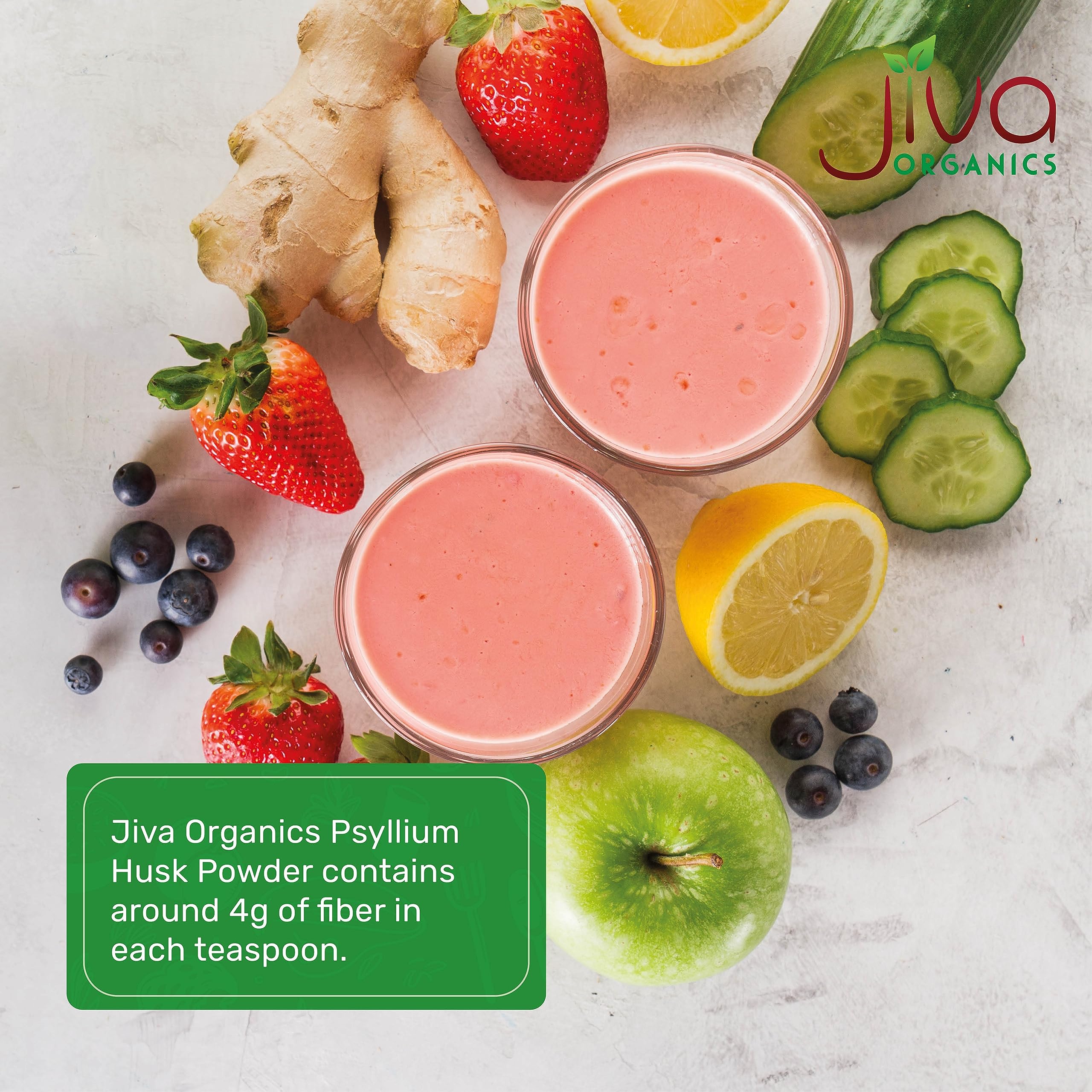 Jiva Organics Psyllium Husk Powder 794g packaging close-up