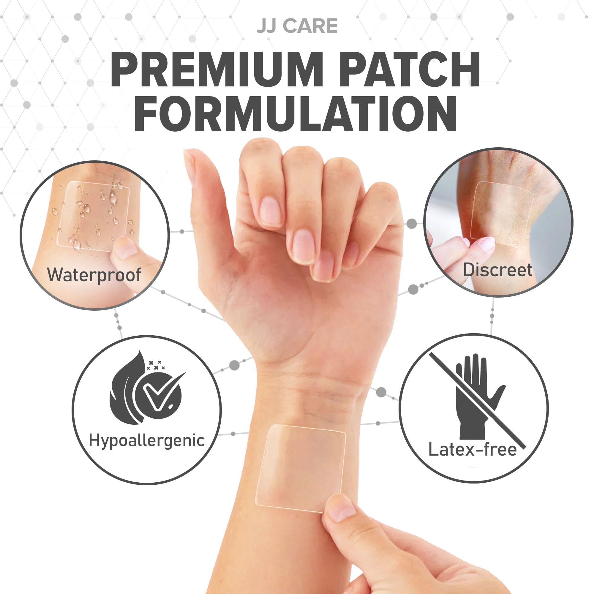 JJ CARE B12 Patch on a smooth surface