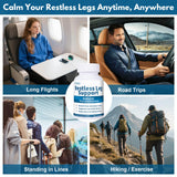 Jkrova Restless Legs Relief Capsules displayed on a table