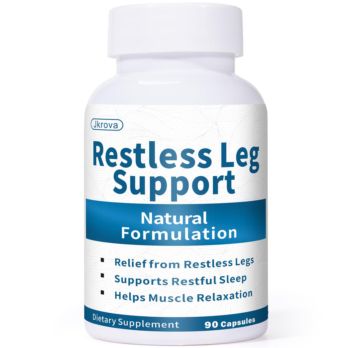 Jkrova Restless Legs Relief Capsules front view with packaging