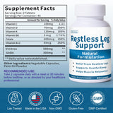 Jkrova Restless Legs Relief Capsules side view showing dosage