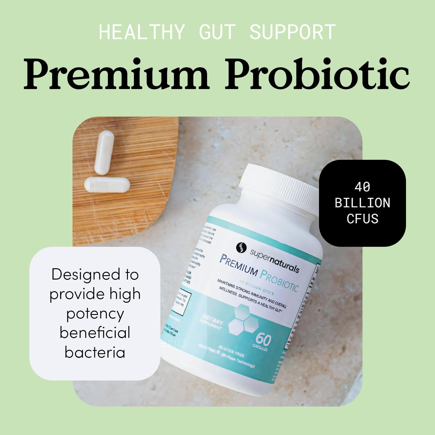 JLM NUTRITIONALS Probiotic Supplement capsule close-up