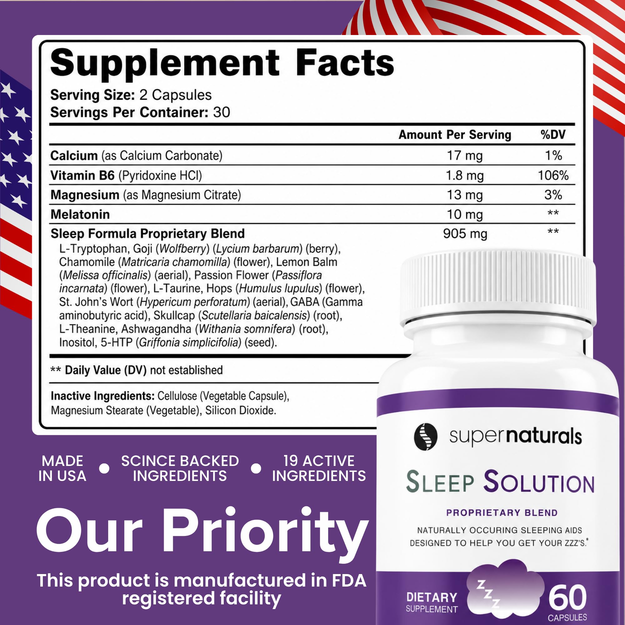 JLM NUTRITIONALS Sleep Supplement with herbal ingredients
