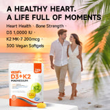 JME Vitamin D3 K2 softgel lifestyle scene with healthy foods