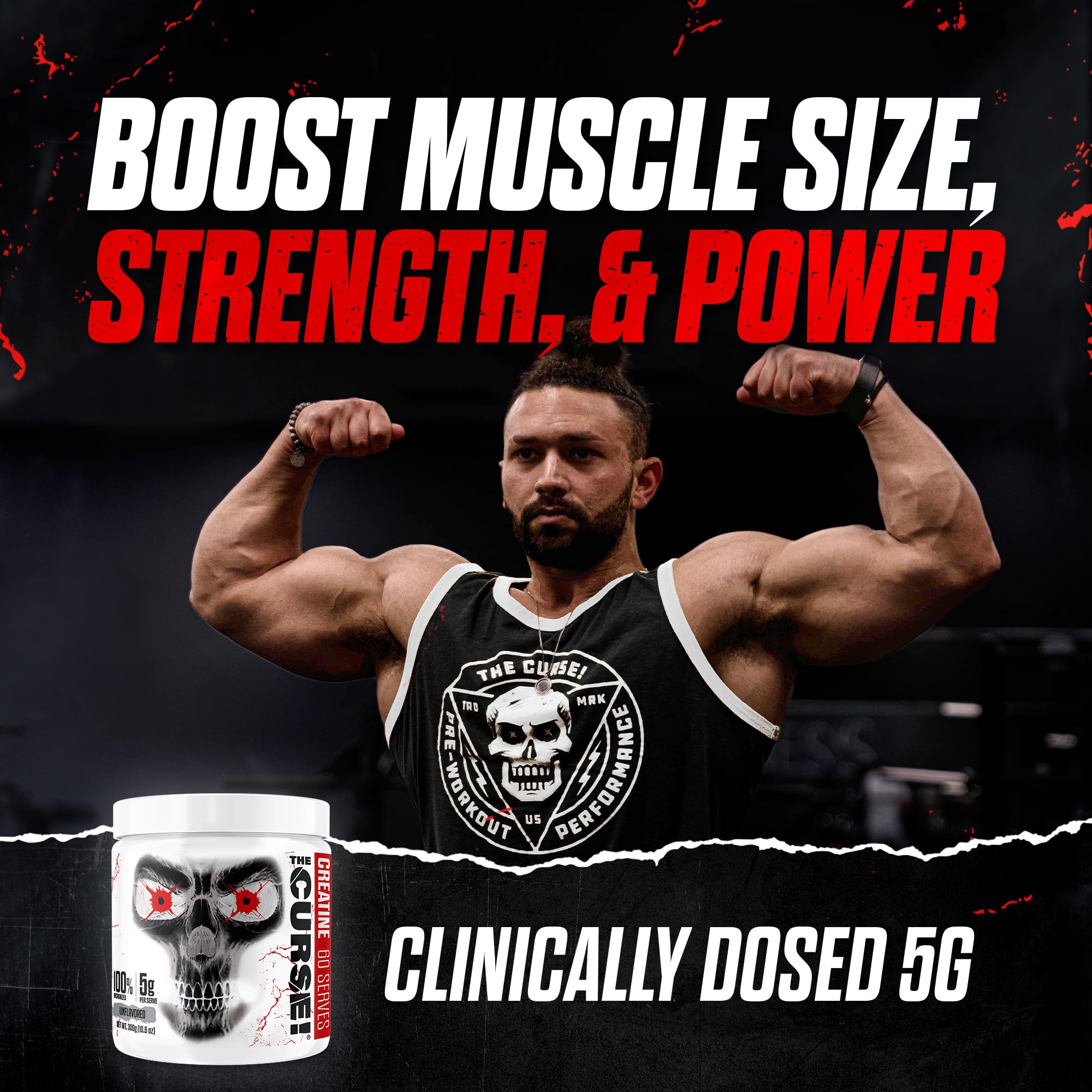 JNX SPORTS creatine monohydrate in a glass of water