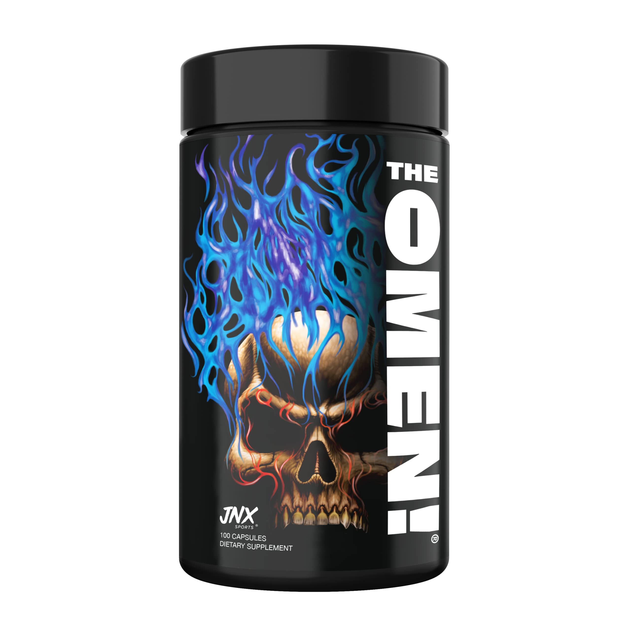 JNX SPORTS The Omen! Caffeine-Free Thermogenic Fat Burner capsules close-up