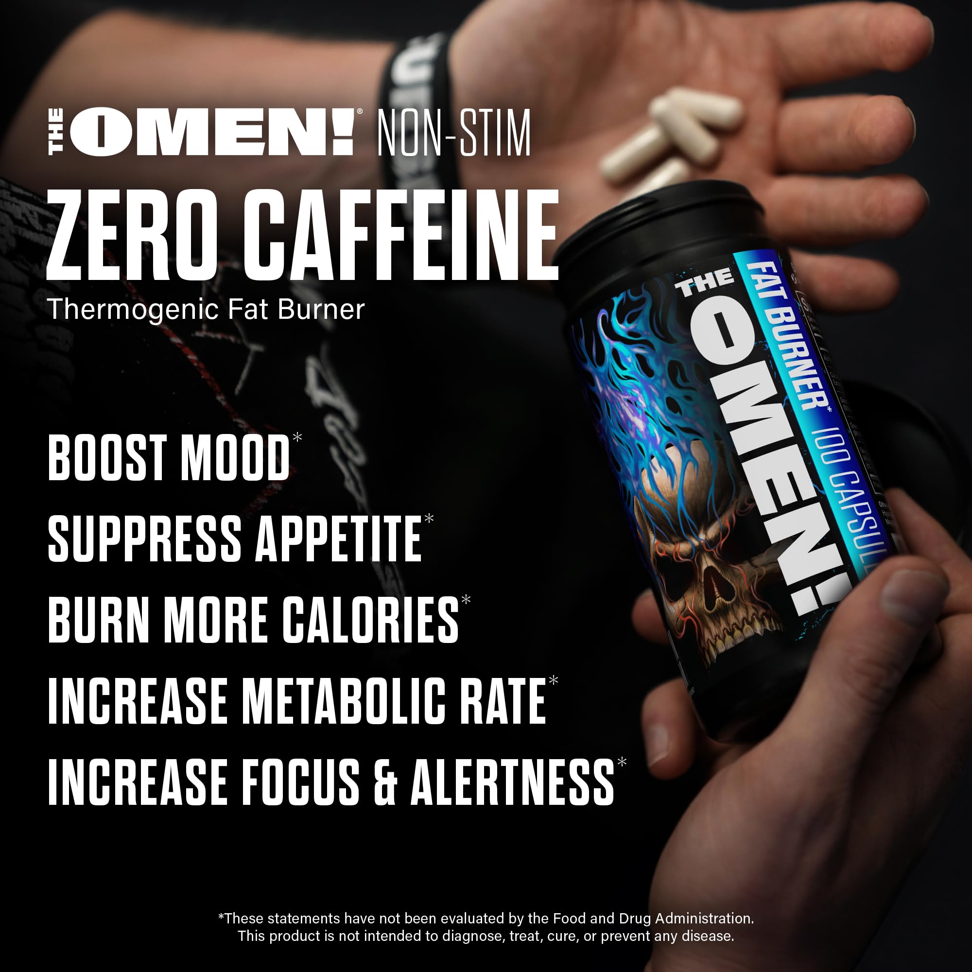 JNX SPORTS The Omen! Caffeine-Free Thermogenic Fat Burner ingredients list