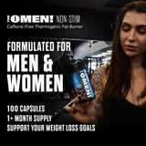 JNX SPORTS The Omen! Caffeine-Free Thermogenic Fat Burner packaging