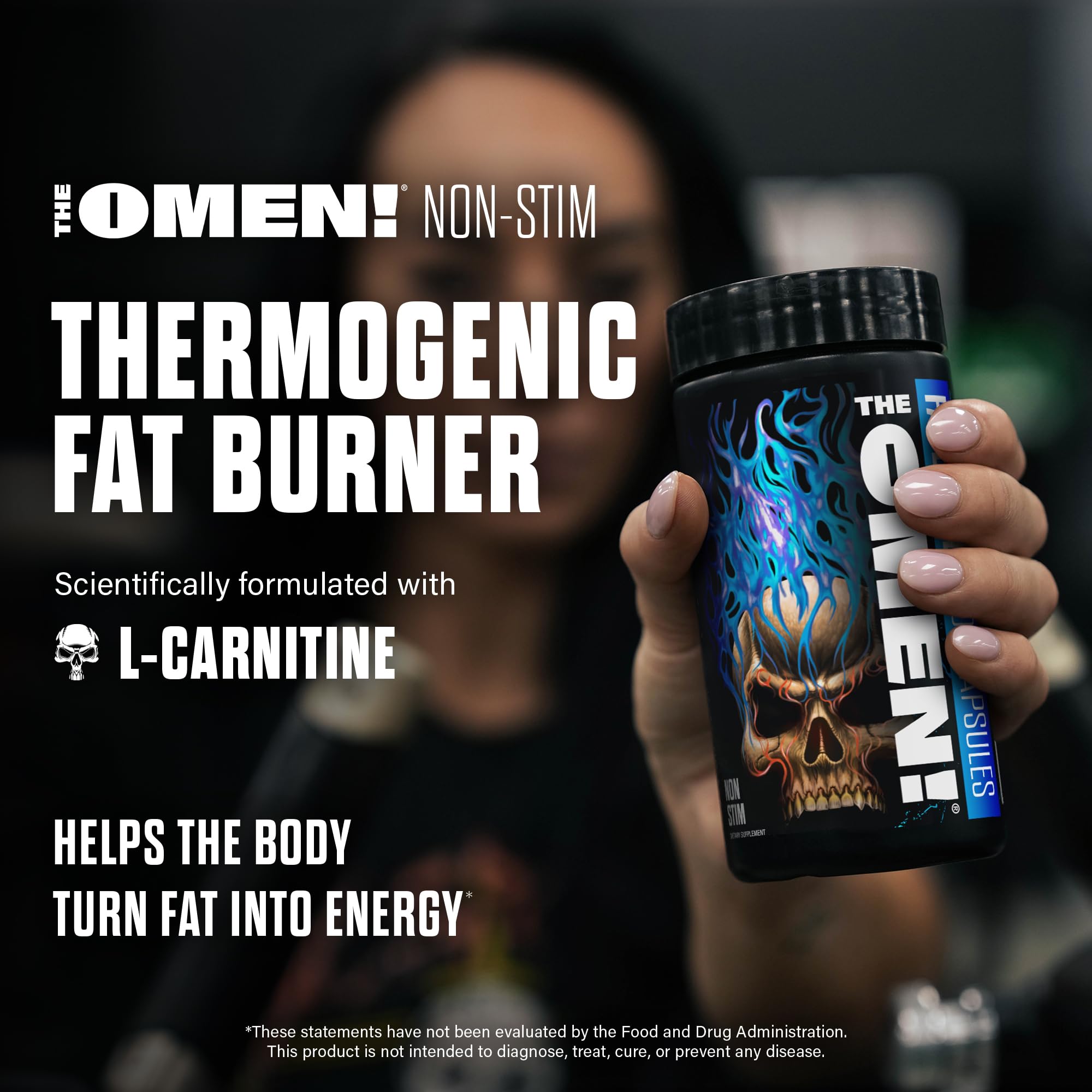 JNX SPORTS The Omen! Caffeine-Free Thermogenic Fat Burner side view