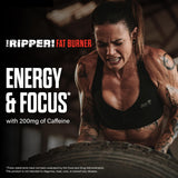 JNX SPORTS The Ripper! Thermogenic Fat Burner on a gym table
