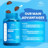 Joaouu Ashwagandha Gummies KSM-66 mixed berry flavour close-up