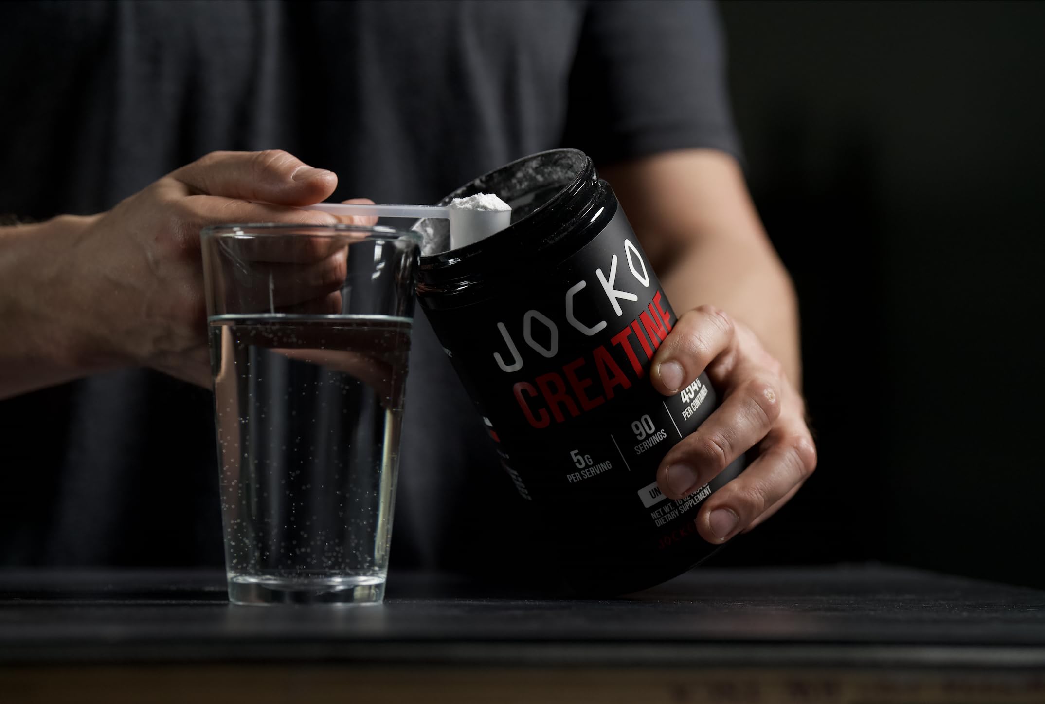 Jocko Fuel Creatine Monohydrate 30 packets arranged neatly