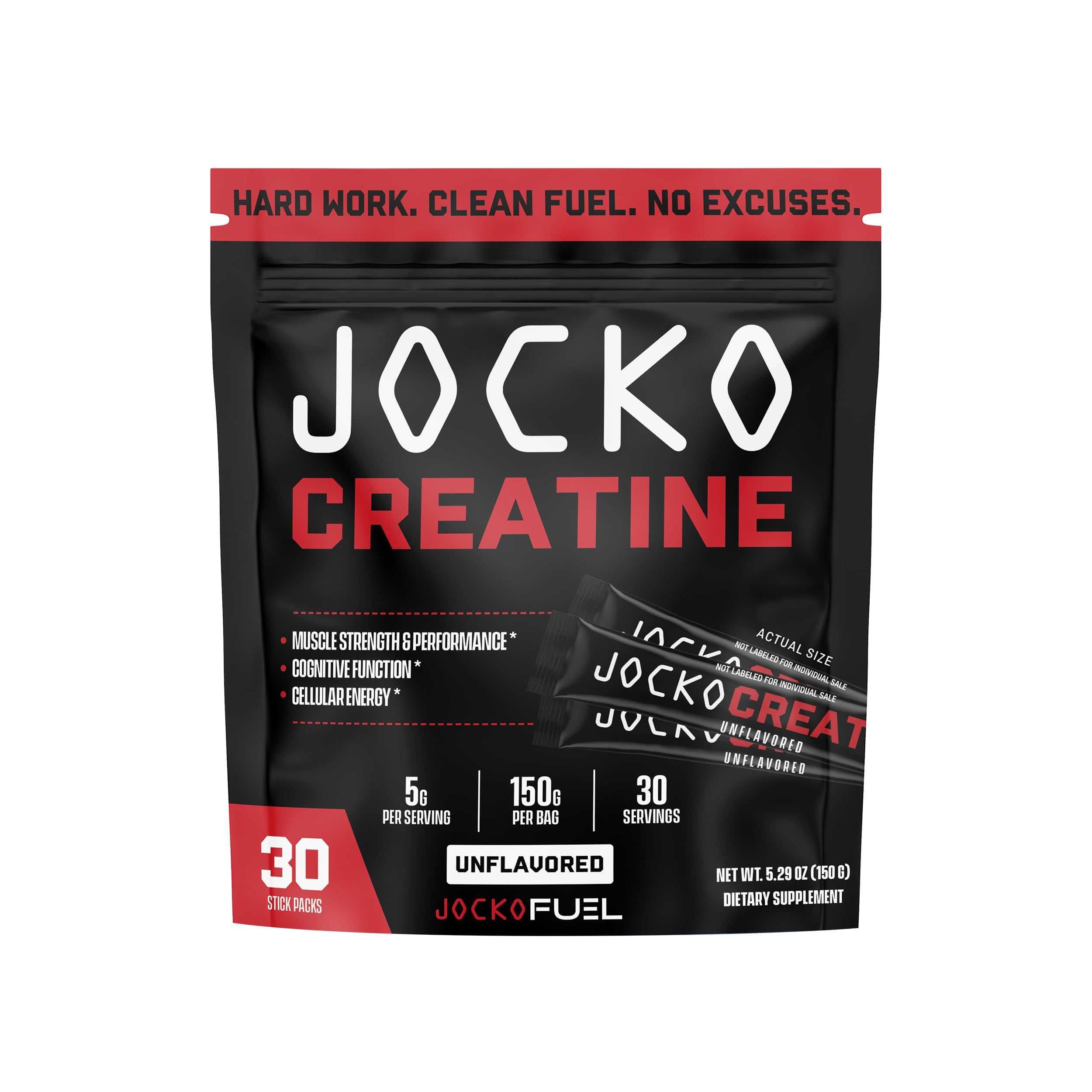 Jocko Fuel Creatine Monohydrate Packets front view