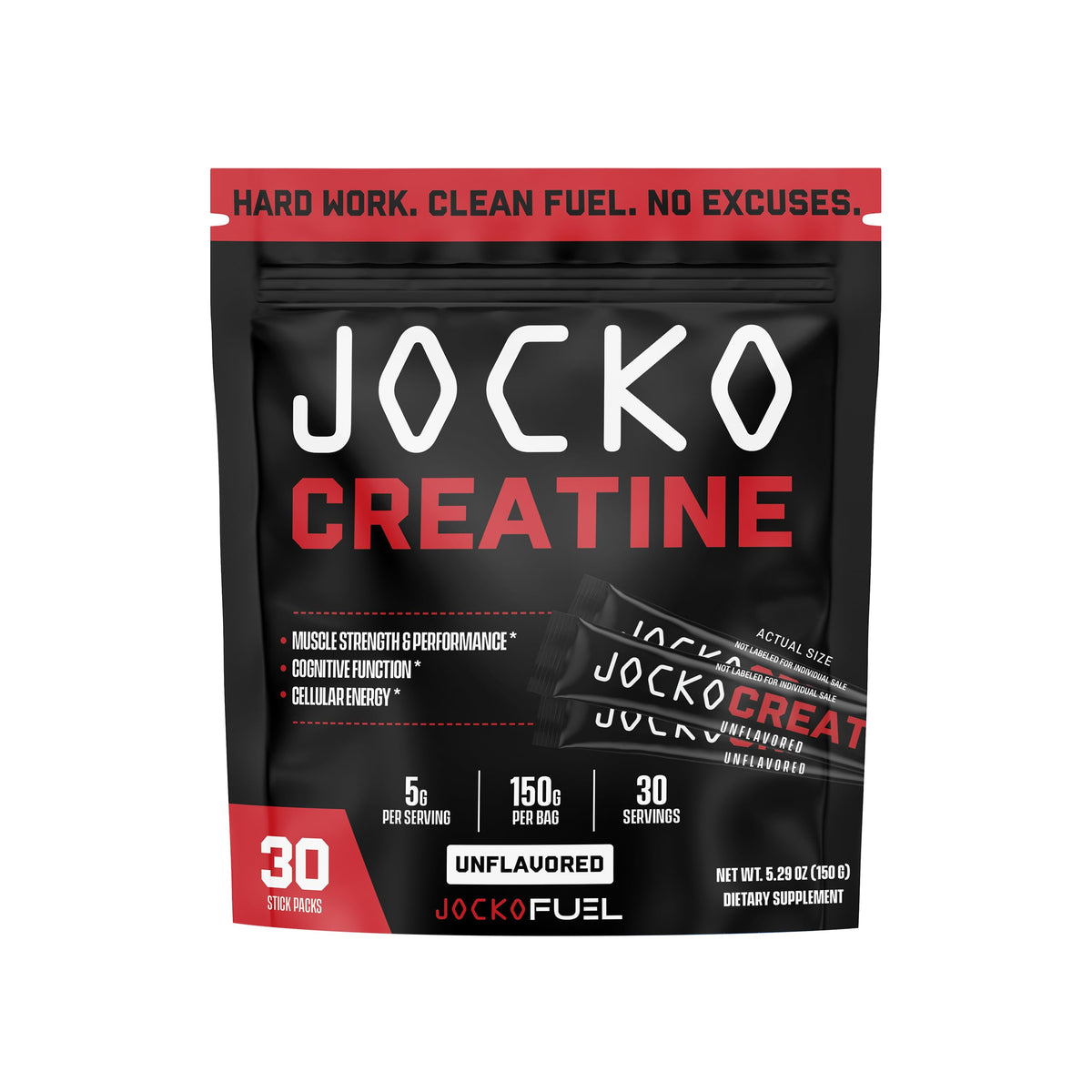 Jocko Fuel Creatine Monohydrate Packets front view