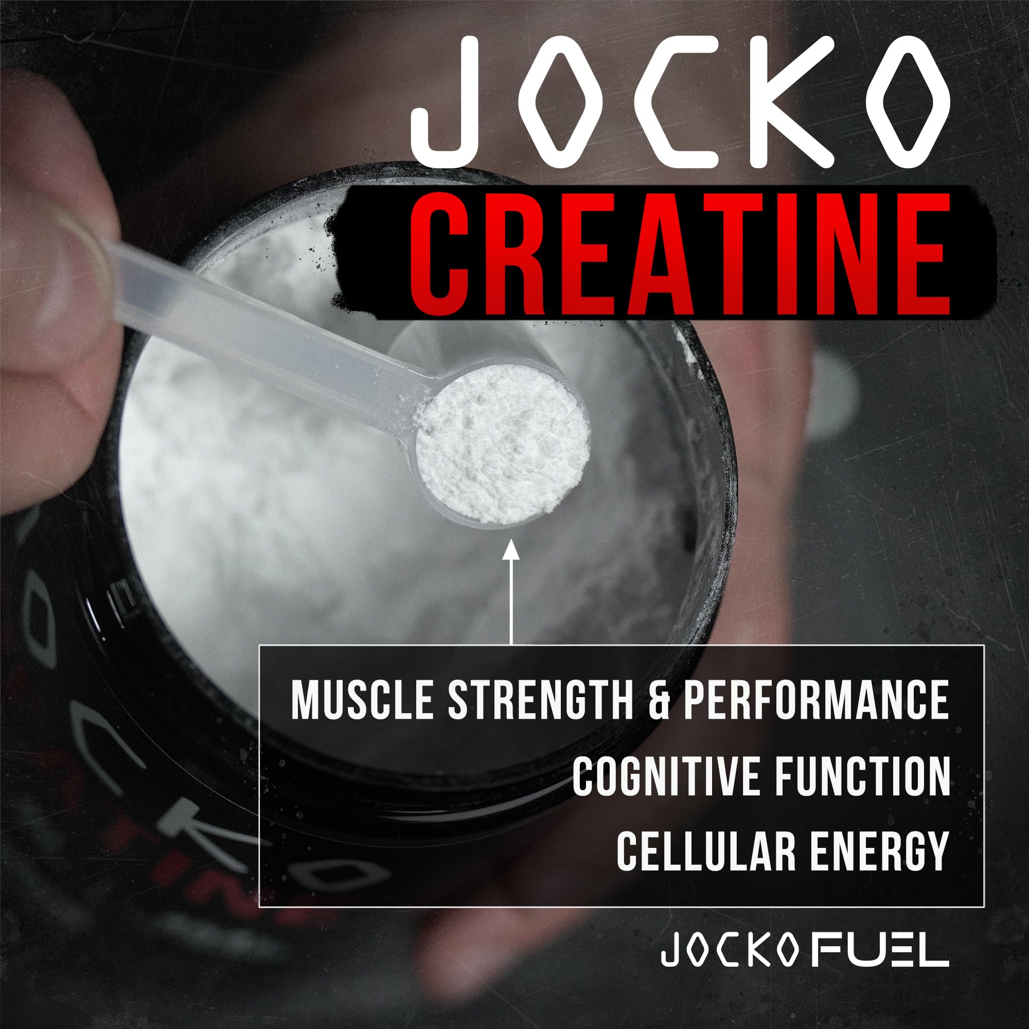 Jocko Fuel Creatine Monohydrate packets in a lifestyle setting