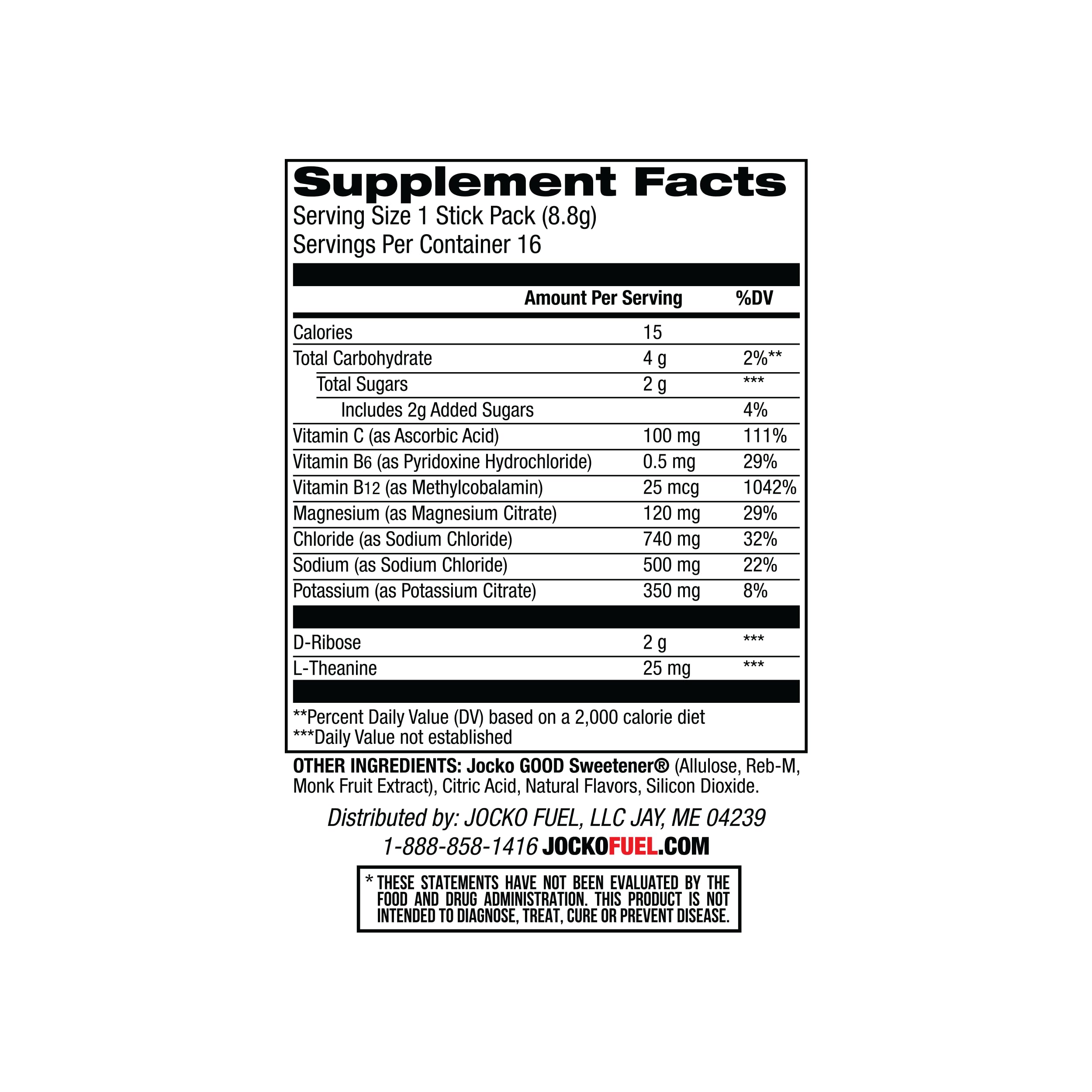 Jocko Fuel Hydrate Sticks Fruit Punch opened with stick visible