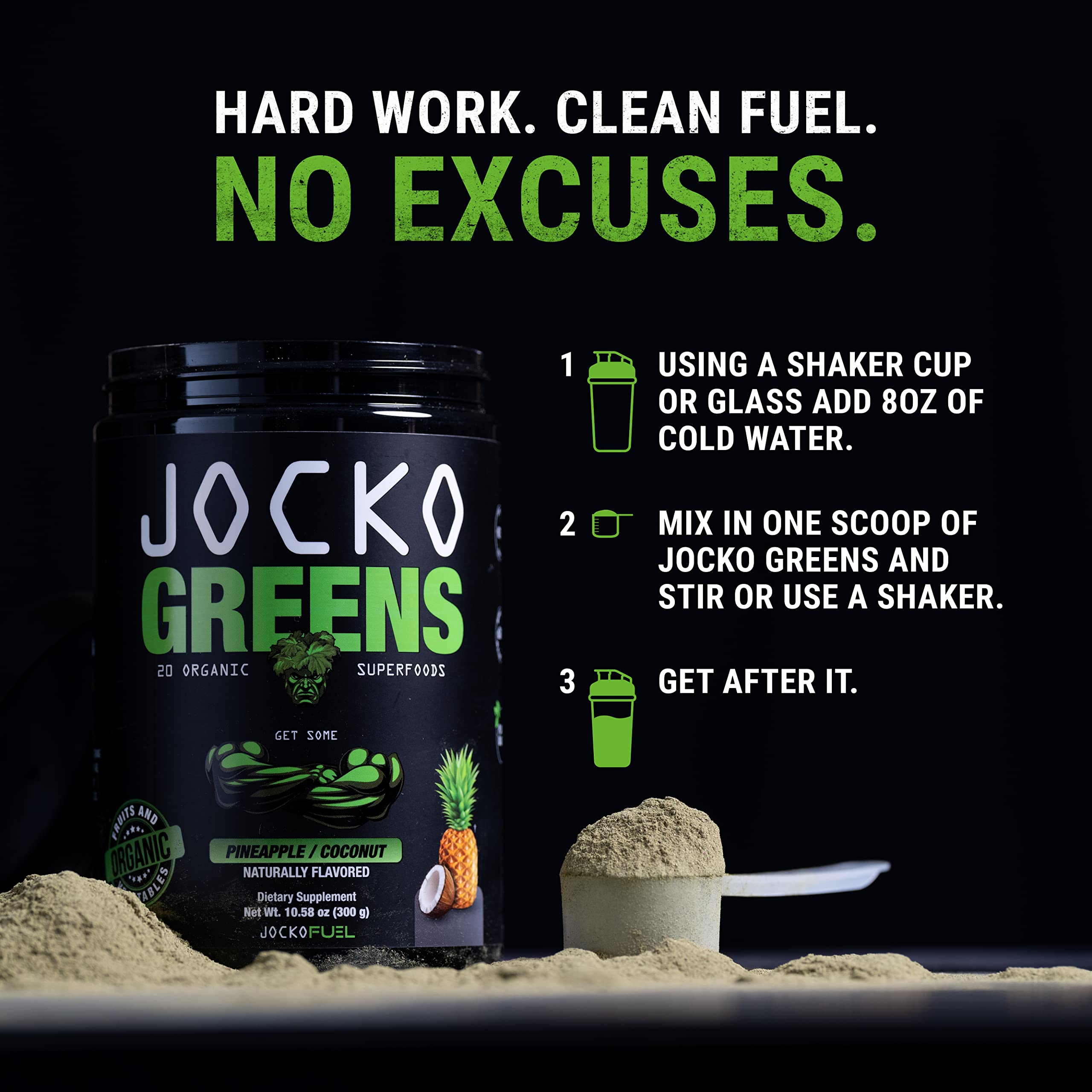 Jocko Fuel Spirulina Superfood Blend 306g lifestyle image
