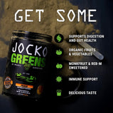 Jocko Fuel Spirulina Superfood Blend mixed in a glass