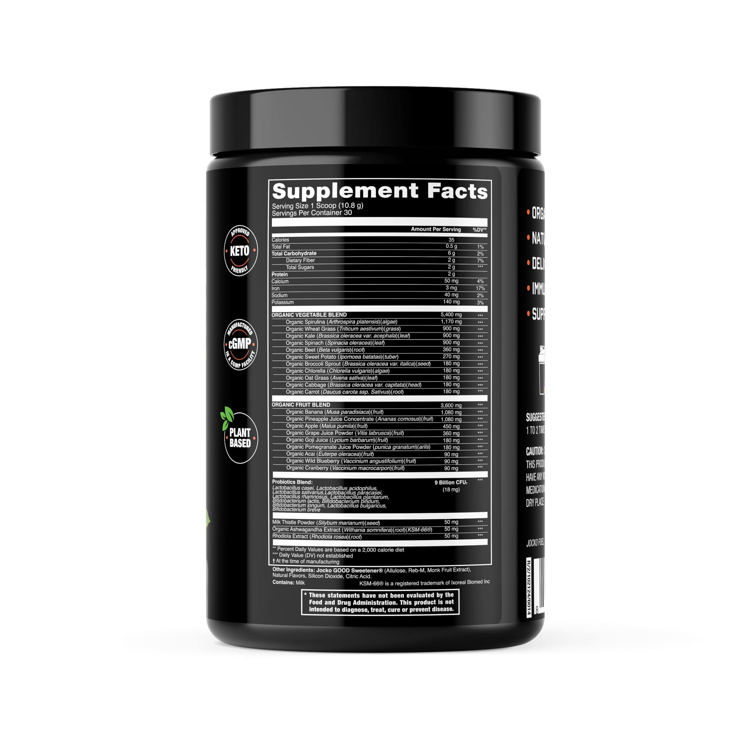 Jocko Fuel Spirulina Superfood Blend packaging